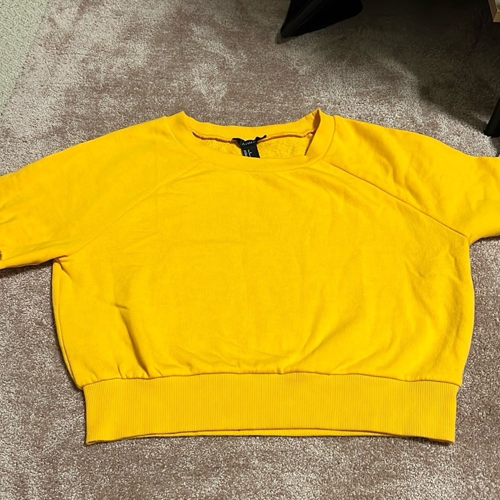 Crop sweatshirt, short sleeves